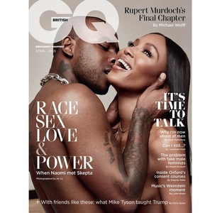 Naomi Campbell şi Skepta au pozat topless pentru coperta revistei GQ din Regatul Unit