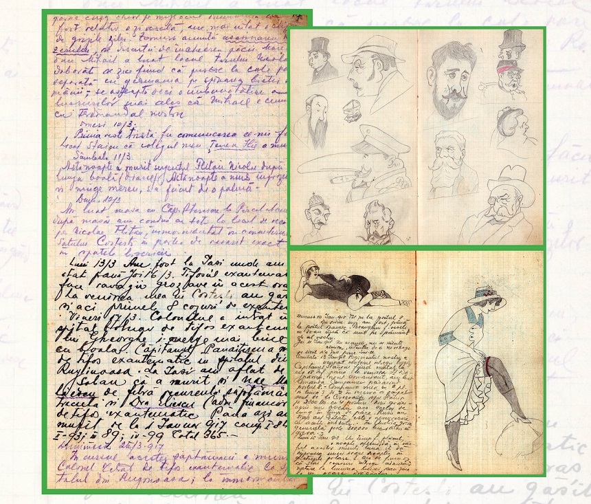 Un jurnal al unui sublocotenent care a luptat în Primul Război Mondial, exponatul lunii martie la MNIR
