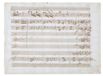 Primul draft al unei arii compuse de Mozart pentru "Nunta lui Figaro" nu şi-a găsit cumpărător la licitaţia de la Paris