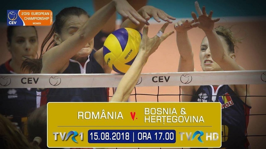 Partidele susţinute de echipele naţionale ale României în preliminariile Campionatelelor Europene de Volei, în direct la TVR