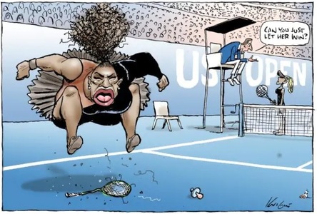 Un desenator australian este criticat dur pentru o caricatură în care a înfăţişat-o pe Serena Williams
