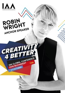 Actriţa Robin Wright va vorbi la Conferinţa Globală IAA "Creativity 4 Better", organizată la TNB