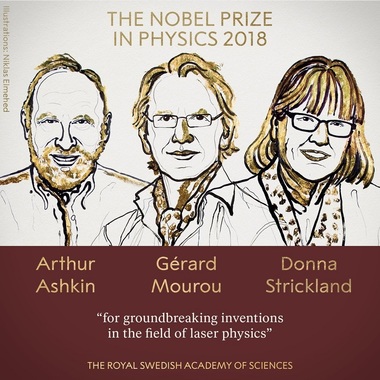 UPDATE - Americanul Arthur Ashkin, francezul Gérard Mourou şi canadianca Donna Strickland, laureaţii Premiului Nobel pentru Fizică pe 2018