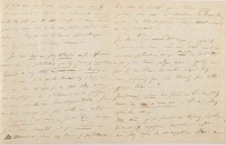 O scrisoare în care poetul Charles Baudelaire îşi anunţa intenţia de a se sinucide, scoasă la licitaţie la Fontainebleau