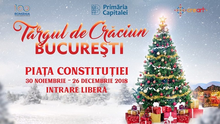 Iluminatul festiv în Capitală va fi aprins de Sfântul Andrei. Târgul de Crăciun, deschis în Piaţa Constituţiei până în 26 decembrie