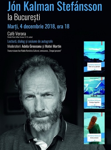 Scriitorul islandez Jón Kalman Stefánsson, întâlnire cu cititorii la Bucureşti