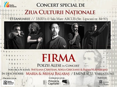 Ziua Culturii Naţionale la Radio România Cultural: Gala Tinerilor Scriitori şi un concert al trupei FiRMA 