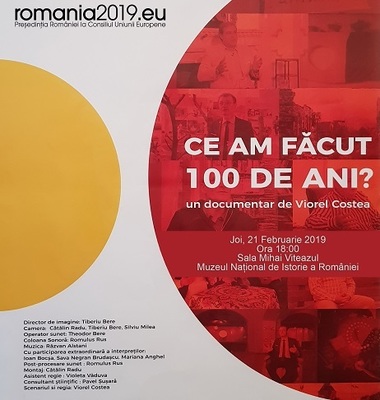 Documentarul "Ce-am făcut 100 de ani…?", proiectat la MNIR