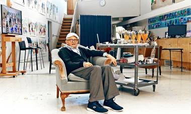 O carte despre David Hockney, cel mai bine vândut pictor în viaţă, scrisă de unul dintre fraţii săi, va fi publicată în octombrie