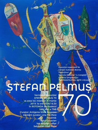 "Ştefan Pelmuş - 70", o expoziţie retrospectivă aniversară la TNB