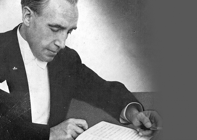 Compozitorul şi dirijorul Constantin Silvestri, omagiat printr-o expoziţie şi un concert la Ateneul Român