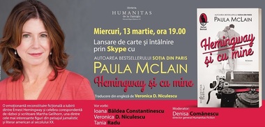 "Hemingway şi cu mine", o reconstituire ficţională a iubirii dintre scriitor şi corespondenta de război Martha Gellhorn, lansat la Humanitas