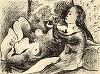 Un desen rar semnat de Picasso, "Joueuse de flûte et nu couché", în licitaţie la Paris 