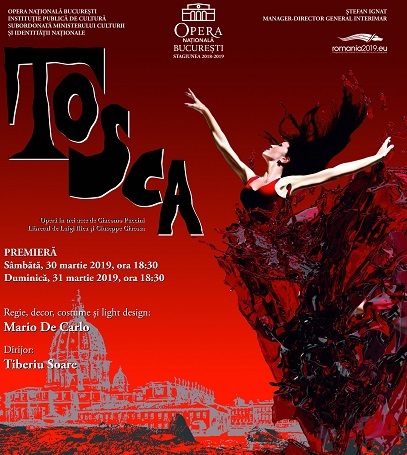 "Tosca", de Giacomo Puccini, într-o nouă premieră pe scena Operei Naţionale Bucureşti