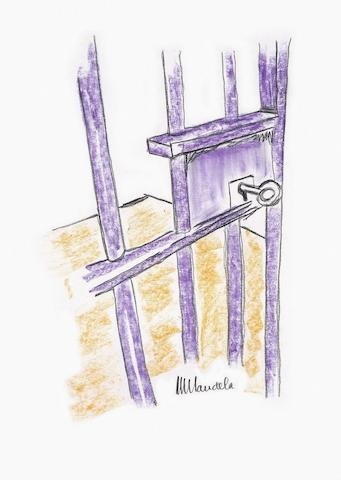 Un tablou de Nelson Mandela în care este reprezentată uşa celulei în care a fost închis, scos la licitaţie