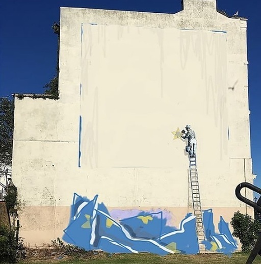 Banksy plănuieşte să refacă pentru ziua Brexitului zidul din Dover prin care ironiza ieşirea Marii Britanii din UE