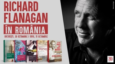 Scriitorul australian Richard Flanagan, câştigător al Premiului Man Booker, va participa la întâlniri cu cititorii români 