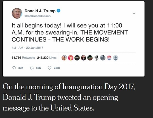 The New York Times - Cum a transformat Trump Preşedinţia în peste 11.000 de mesaje pe Twitter