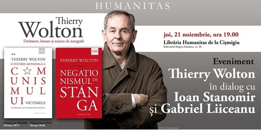 Thierry Wolton, Ioan Stanomir şi Gabriel Liiceanu, într-un dialog despre comunism şi negaţionismul de stânga la Bucureşti