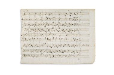 O partitură originală a lui Mozart, vândută la Paris pentru 372.500 de euro

