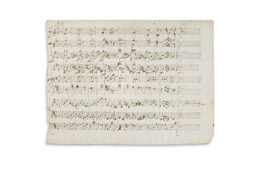 O partitură originală a lui Mozart, vândută la Paris pentru 372.500 de euro

