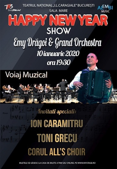 Spectacolul muzical "Happy New Year" va înlocui "Regele moare" în 10 ianuarie la TNB. Invitaţi speciali: Ion Caramitru şi Toni Grecu