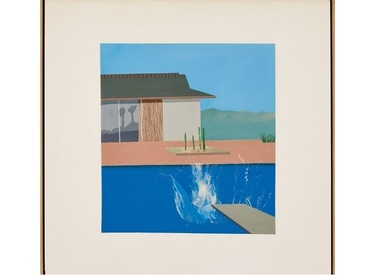 Una dintre cele mai cunoscute lucrări ale artistului David Hockney, adjudecată contra sumei de 23,1 milioane de lire sterline