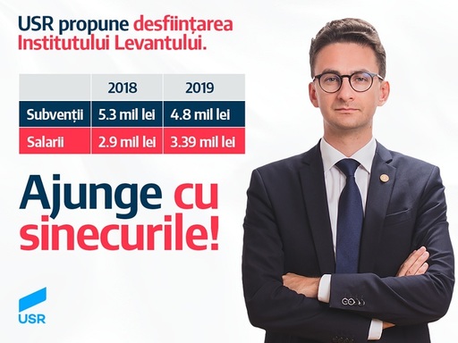 USR propune desfiinţarea Institutului Levantului, condus de Emil Constantinescu. Iulian Bulai: Ajunge cu sinecurile! Peste 1 milion de euro primeşte anual de la buget