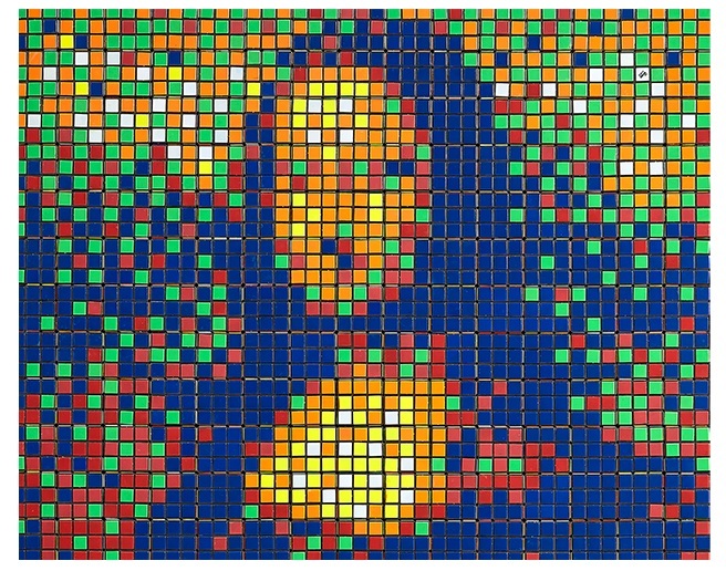 Mona Lisa realizată din cuburi Rubik, adjudecată la Paris pentru 480.000 de euro