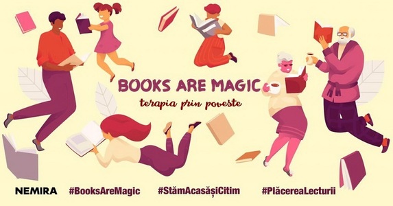 Cluburi de lectură online, deschise în campania "Books are magic - Terapia prin poveste" lansată de editura Nemira