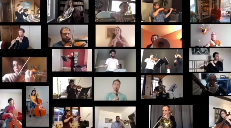 Muzicienii din Orchestra Naţională de la Lyon, reuniţi de acasă într-un videoclip 