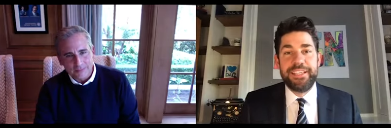 Cineastul John Krasinski a prezentat pe YouTube un show dedicat „ştirilor pozitive” şi l-a avut invitat pe actorul Steve Carell - VIDEO
