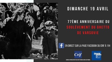 Memorialul Holocaustului - Ceremonii de comemorare a primei rebeliuni din Ghetoul Varşoviei, transmise online