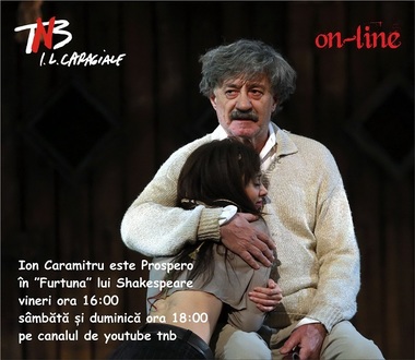 Spectacole de succes ale Teatrului Naţional Bucureşti, difuzate online