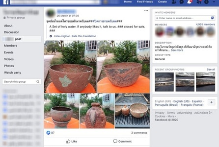 Facebook se transformă în timpul izolării în centrul de comerţ ilegal cu antichităţi - FOTO