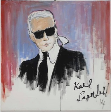 Vânzarea unui autoportret de Karl Lagerfeld a stabilit un record mondial în licitaţie