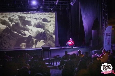 ”Noaptea cea mai lungă”, un spectacol lectură care şi-a propus şi a şi reuşit să sărbătorească viaţa: Alpinistul Alex Găvan, despre o situaţie limită pe muntele Shisha Pangma şi despre personajul imaginar care l-a ajutat să se salveze - FOTO, VIDEO