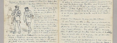 Verlaine şi Rimbaud pe un desen scos la vânzare de casa Christie's