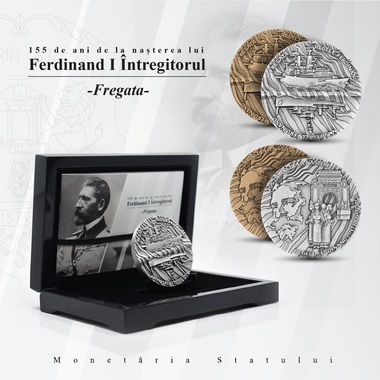 Fregata “Regele Ferdinand”, prima navă de război a României pe o medalie aniversară - FOTO
