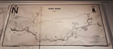 O serie de hărţi speologice ale peşterii Şura Mare, prezentate în premieră la Muzeul Hărţilor