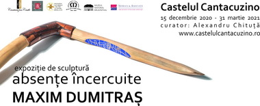 Lucrări ale sculptorului Maxim Dumitraş, realizate din lemn, alamă şi cupru, expuse la Castelul Cantacuzino din 15 decembrie