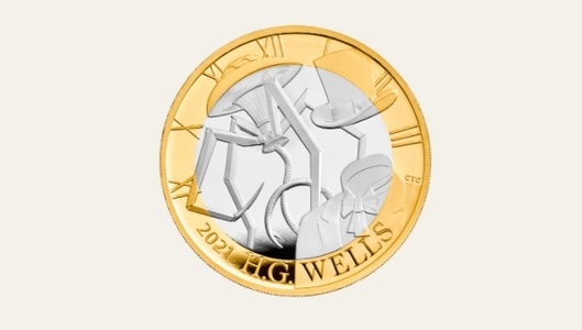 Fanii scriitorului HG Wells au remarcat numeroase greşeli pe moneda de 2 lire sterline emisă de Royal Mint