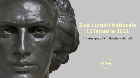 Ziua Culturii Naţionale - Acces gratuit la MNAR. Portretul lui Eminescu realizat de sculptorul Oscar Han, expus în Galeria Naţională până la sfârşitul lunii - FOTO