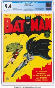 Prima carte în bandă desenată cu Batman, vândută cu 2,2 milioane de dolari la licitaţie