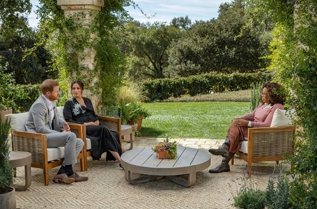 Interviul acordat de prinţul Harry şi soţia lui pentru emisiunea lui Oprah Winfrey, cifre importante de audienţă pentru CBS