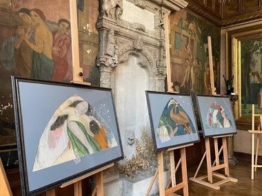 Desene pentru holul casei Storck din Bucureşti, expuse pentru prima dată - FOTO