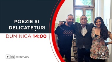 Paula Seling şi Ovi, invitaţii lui Mircea Dinescu la "Poezie şi delicateţuri" de la Prima TV