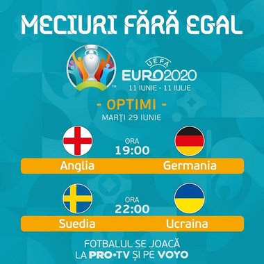 Postul Pro TV a fost lider de audienţă cu cele două meciuri, difuzate luni, din optimile EURO 2020