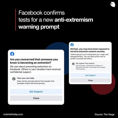 Facebook testează posibilitatea de a-şi alerta utilizatorii cu privire la conţinuturi extremiste