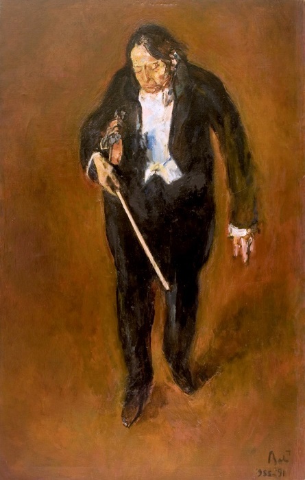 Lucrarea „George Enescu” de Corneliu Baba, expusă de miercuri în Galeria Naţională